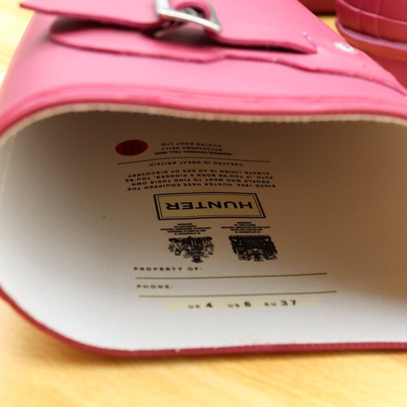 Hunter Rain Boots Original Tall Raspberry Wide Calf - Picture 5 of 7
